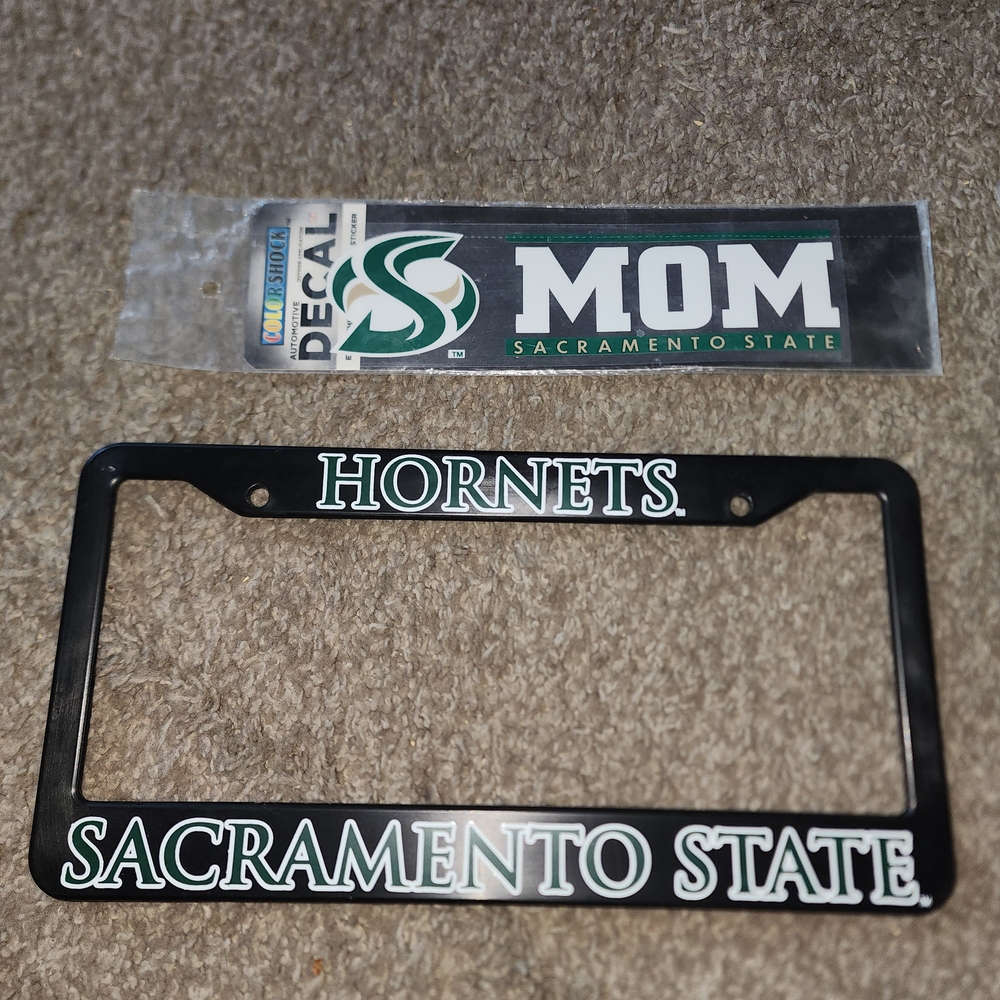 Sacramento State Hornets Black License Plate Frame